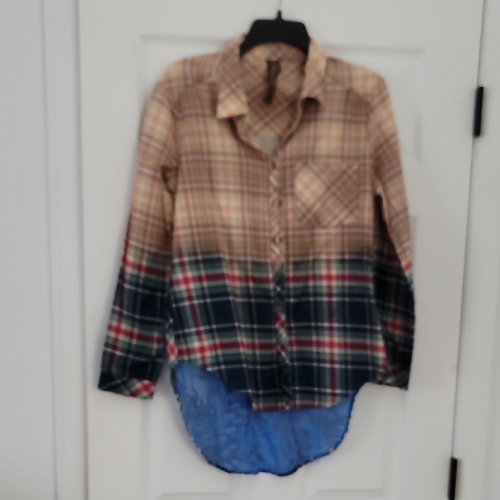 Womens Plaid Shirt - Multicolor